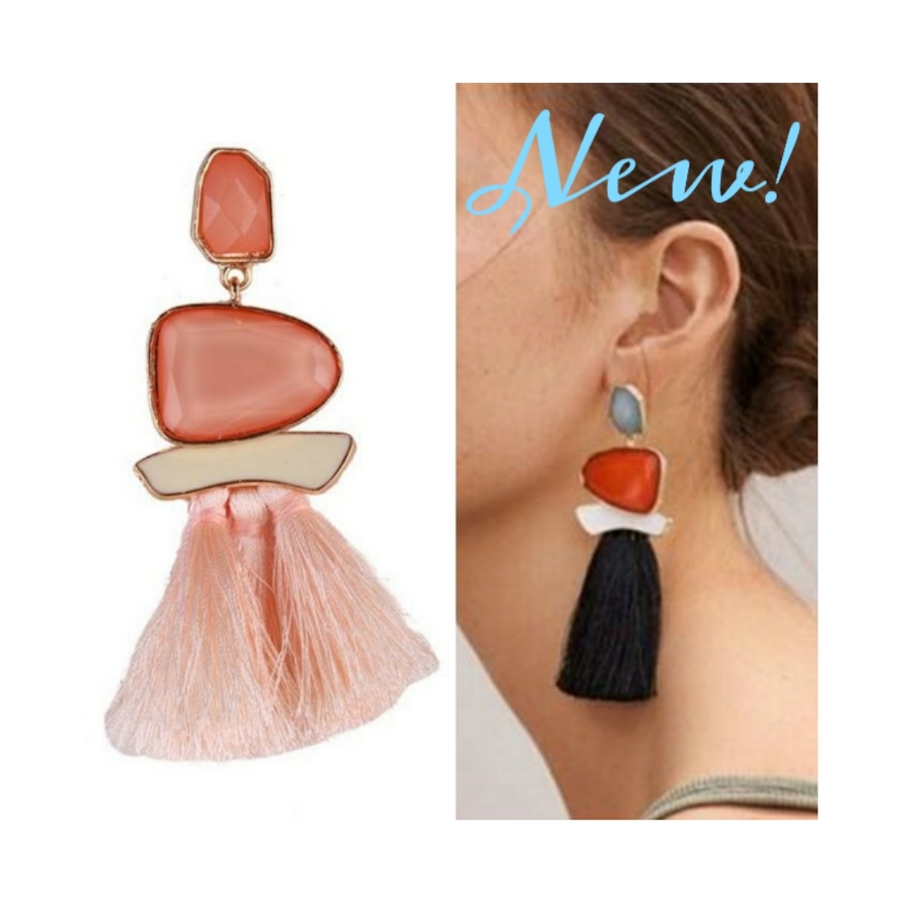 🆕 LAST ONE 🌸💃 Pink Tassel Earrings